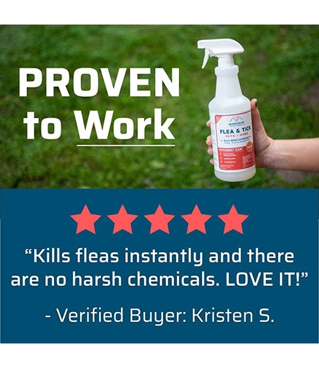 Wondercide Peppermint Flea & Tick Spray for Pets + Home with Natural