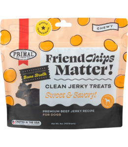 Primal Pet Foods Primal Jerky Friendchips Matter Beef With Broth 4 oz