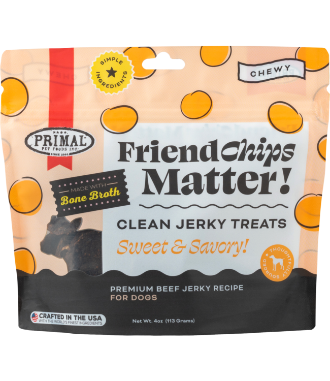 Primal Pet Foods Primal Jerky Friendchips Matter Beef With Broth 4 oz