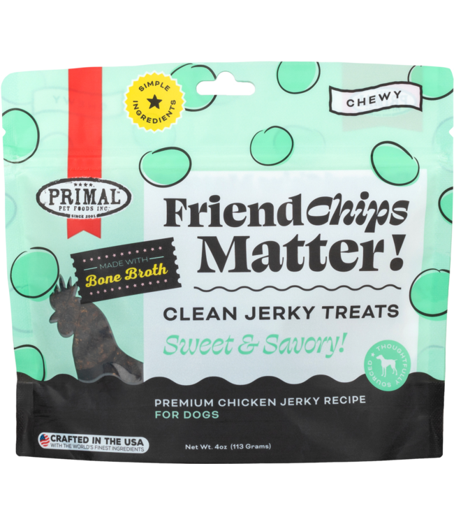 Primal Pet Foods Primal Jerky Friendchips Matter Chicken With Broth 4 oz
