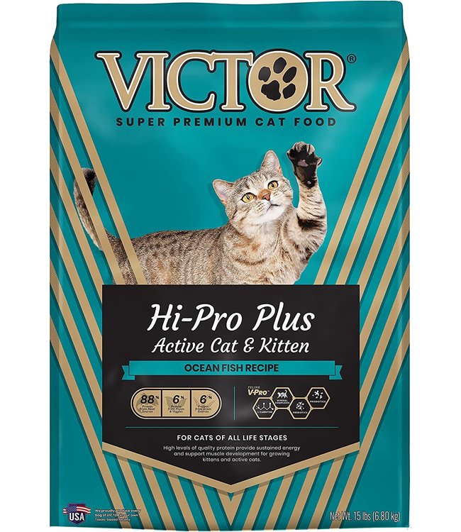 Victor Pet Food Victor Cat Dry Hi Pro Plus Active 15 LBS