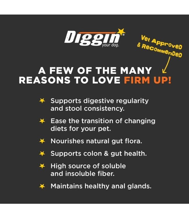 Diggin' Your Dog Pumpkin Flakes Firm Up! Anti Diarrheal 4 oz The
