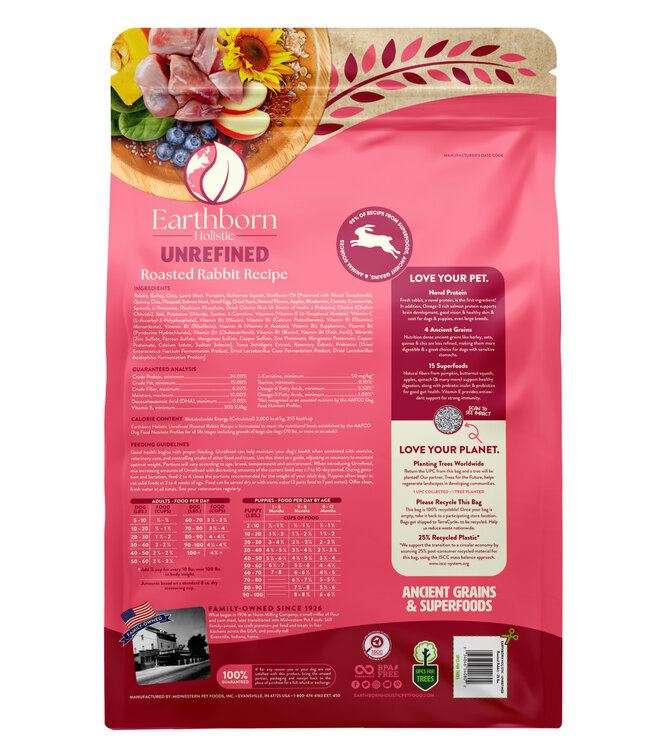 Earthborn Holistic® Unrefined™ Roasted Rabbit The PawStand®