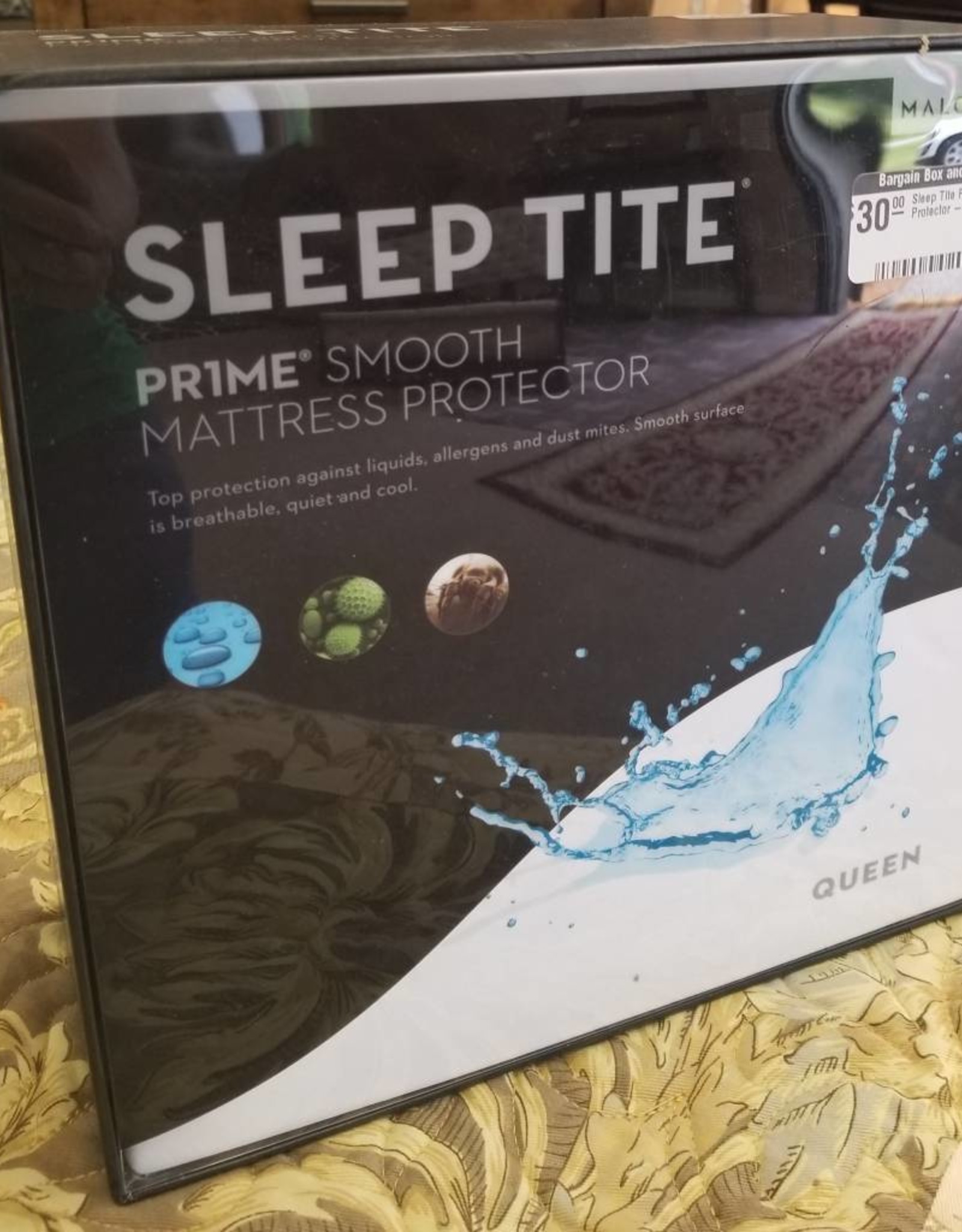 Malouf Sleep Tite Pr!me Smooth Protector - Queen Size Mattress Pad