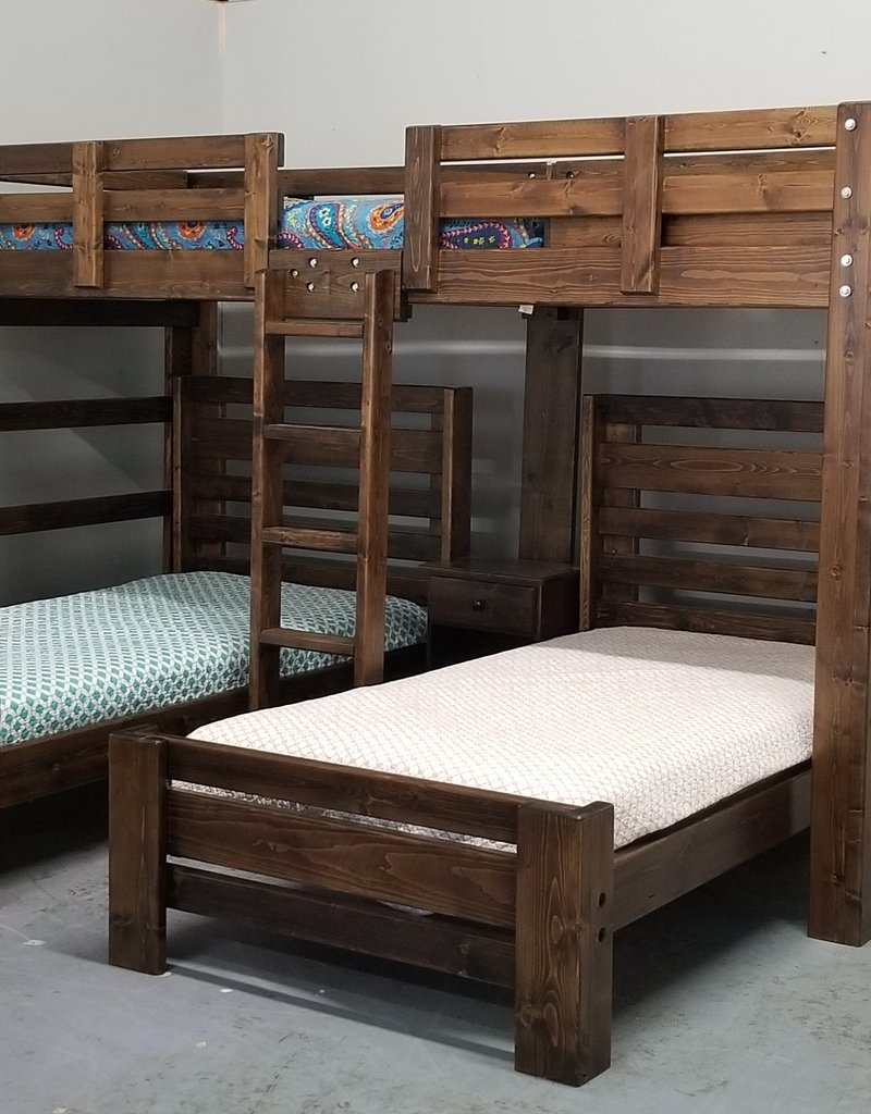 Hat Trick Triple Bunk W 2 Plank Beds Bargain Box And Bunks