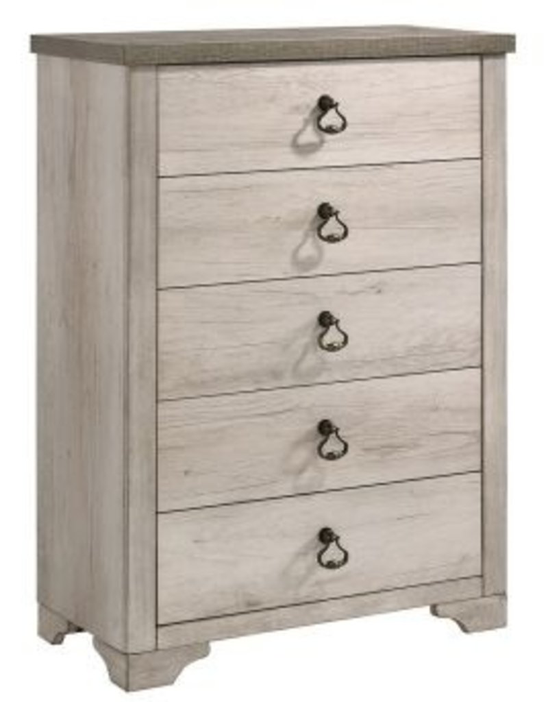 Patterson White Distressed Chest Of Drawers Bargain Box And Bunks