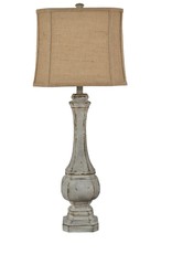 Crestview Mesa Table Lamp w/ Burlap Shade