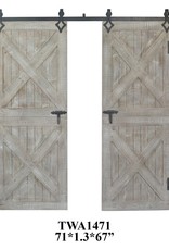 Crestview Double Rustic Barn Door Wall Decor Set