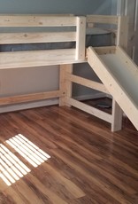 Bargain Bunks Mini Loft w/ Slide (Right side) - unfinished / natural