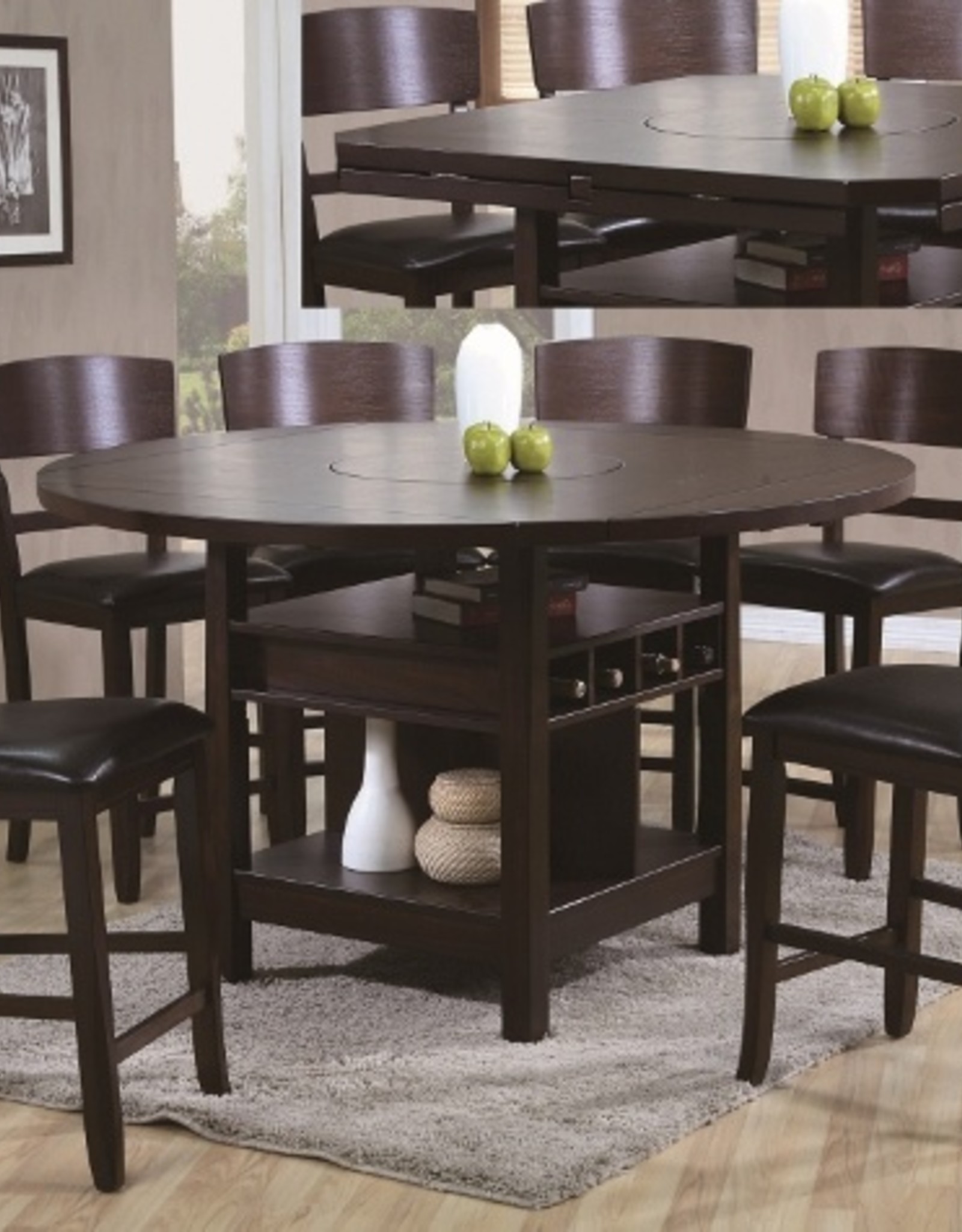 Conner Counter Height Table With 6 Chairs Bargain Box And Bunks Conner Counter Height Table With 6, Round Counter Height Table Seats 6