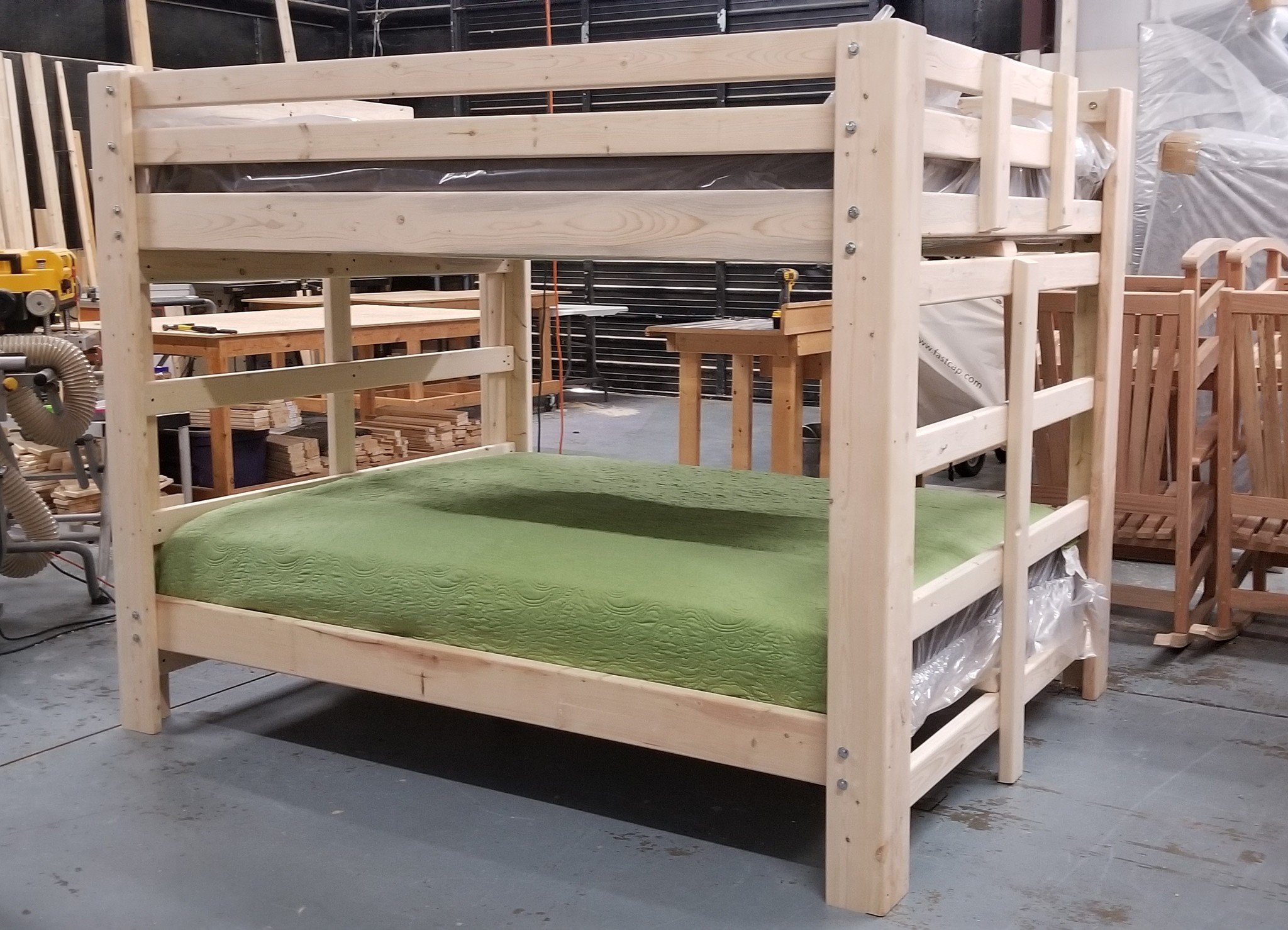 queen over queen bunk beds for adults