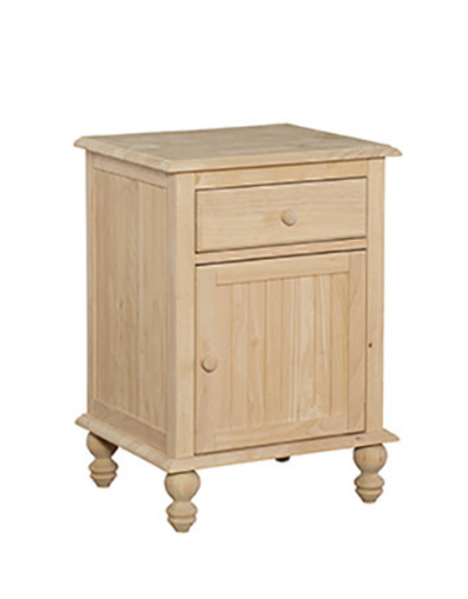 Whitewood Cottage 1 Drawer Nightstand Unfinished