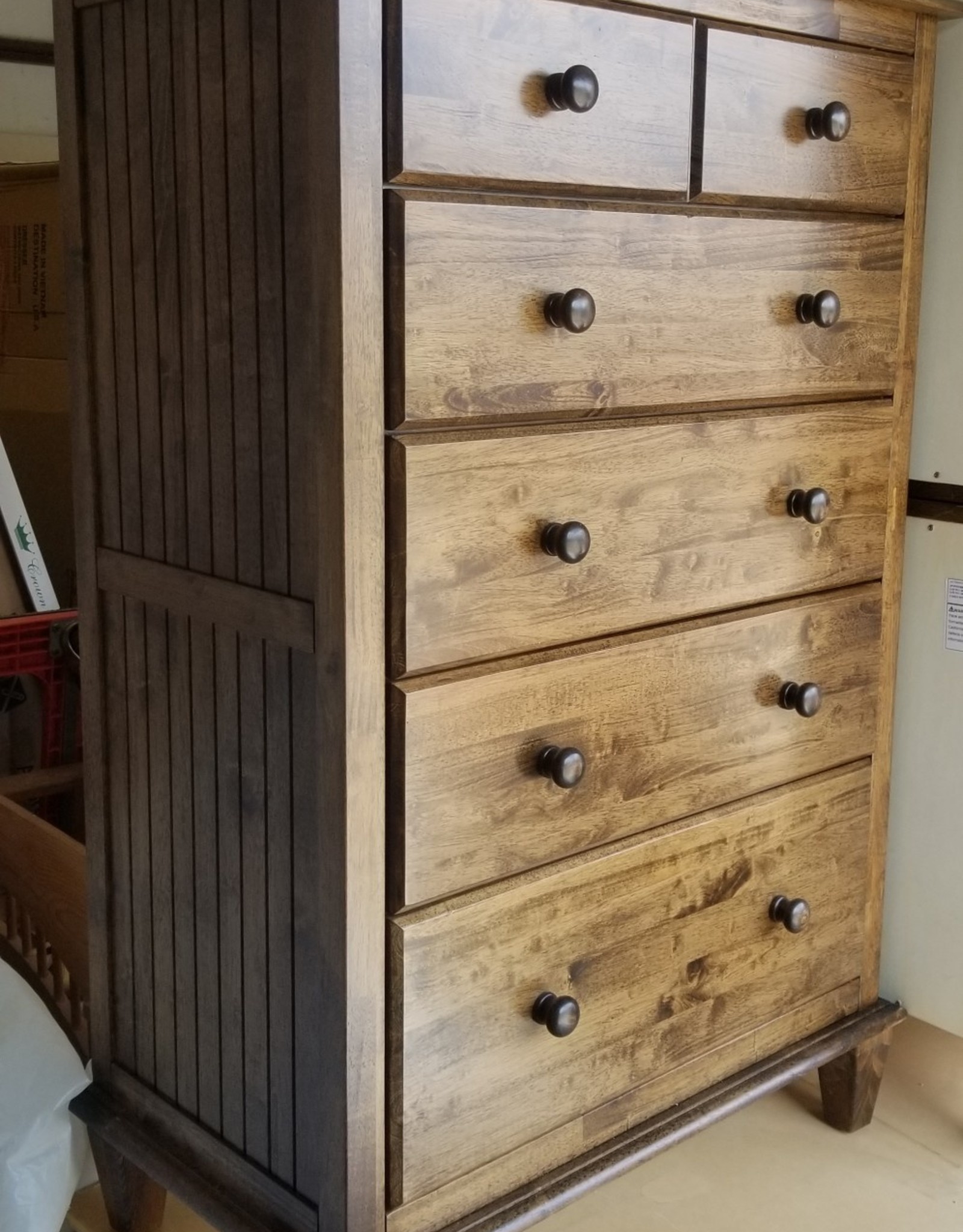 Whitewood Cottage 5 Drawer Chest W/Stock Finish