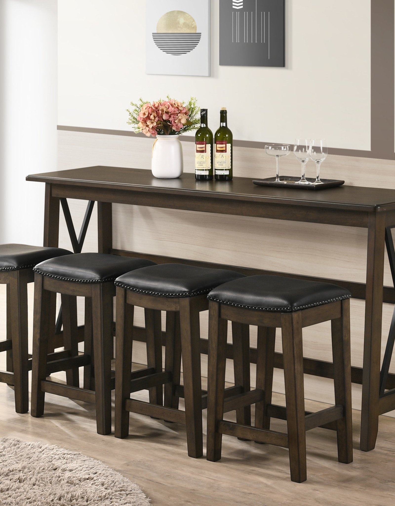 table bar with stools