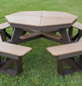 Home Decor Outdoor Octagon Maintenance-Free Picnic Table