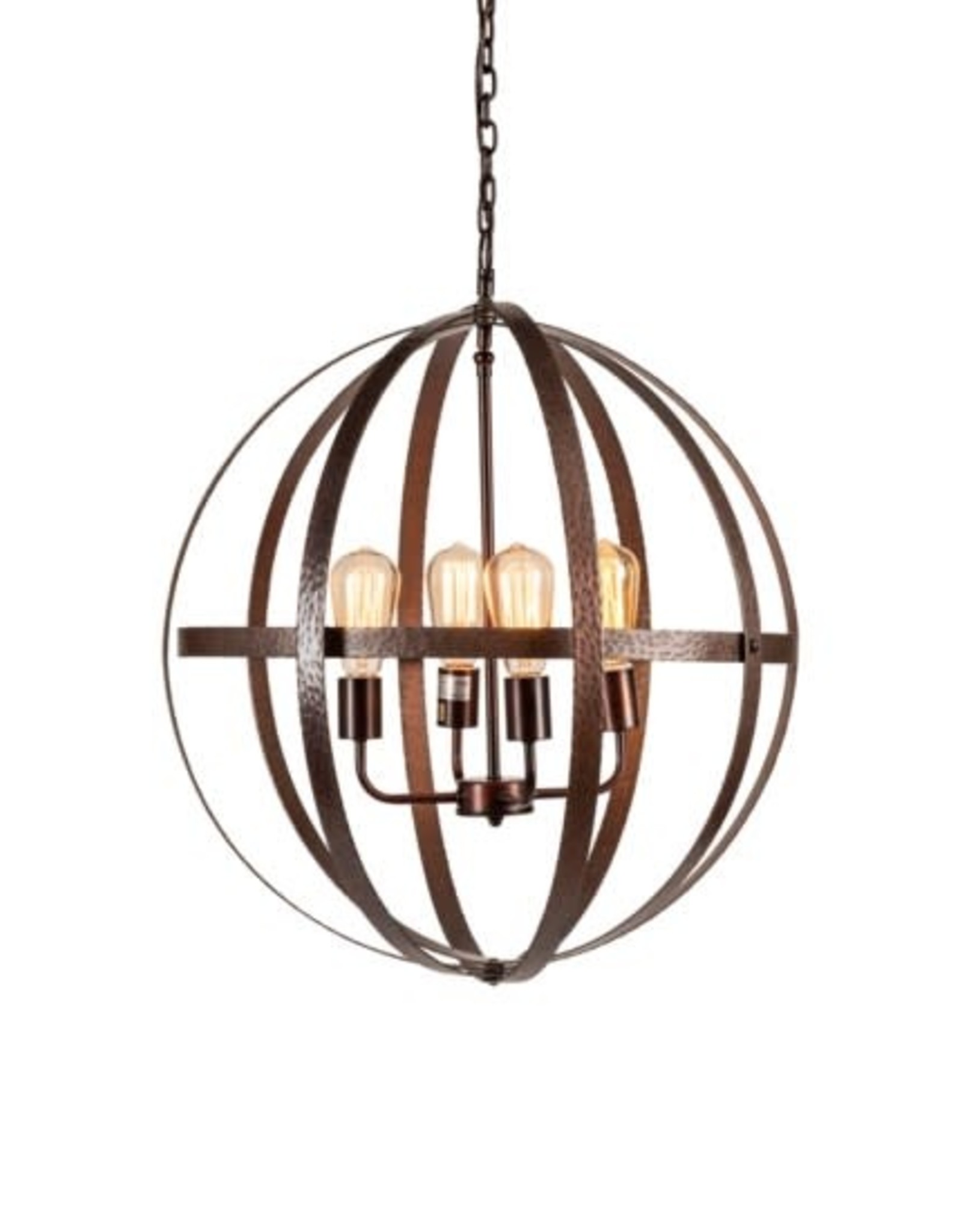 Crestview Medium 24" Metal Round Chandelier - Dark