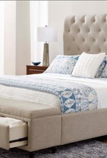 Sheridan Upholstered Bed - Queen (Khaki)