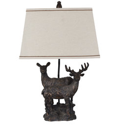 Crestview First Glance Deer Buck Lamp w/ Shade