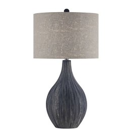 Crestview Dillon Blue Table  Lamp w/ Shade