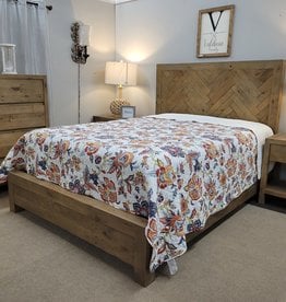 Salt Flat Barne Reclaimed Pine Chevron Bedroom