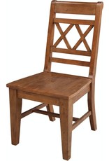 Whitewood Farmhouse Chic Double-X Chair - Specify Brindle or Bourbon