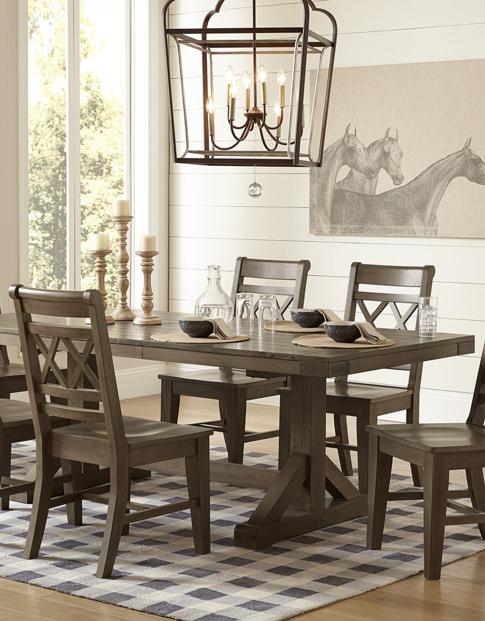 Whitewood Farmhouse Chic Extension Table - Specify Brindle or Bourbon