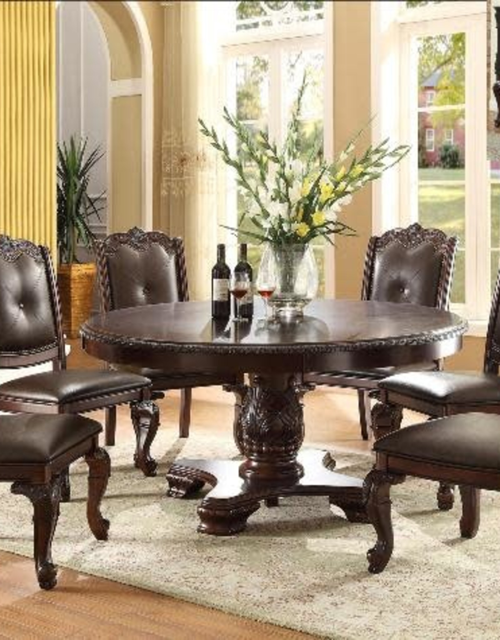 Crownmark Kiera Dining Chair w/ Faux Leather Seats