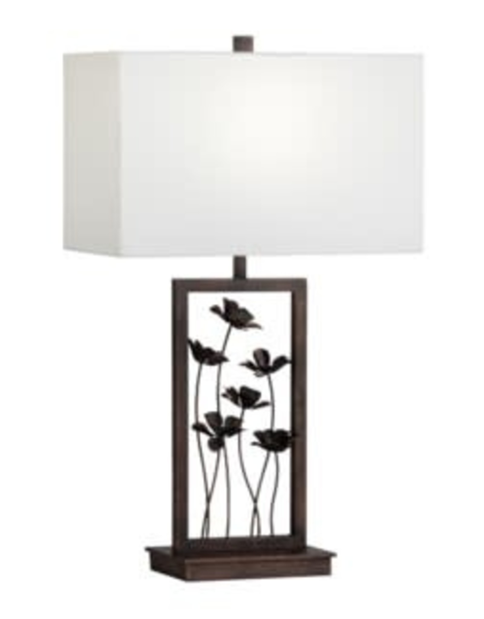 Crestview Floral Metal Table Lamp w/ Shade "30.75"