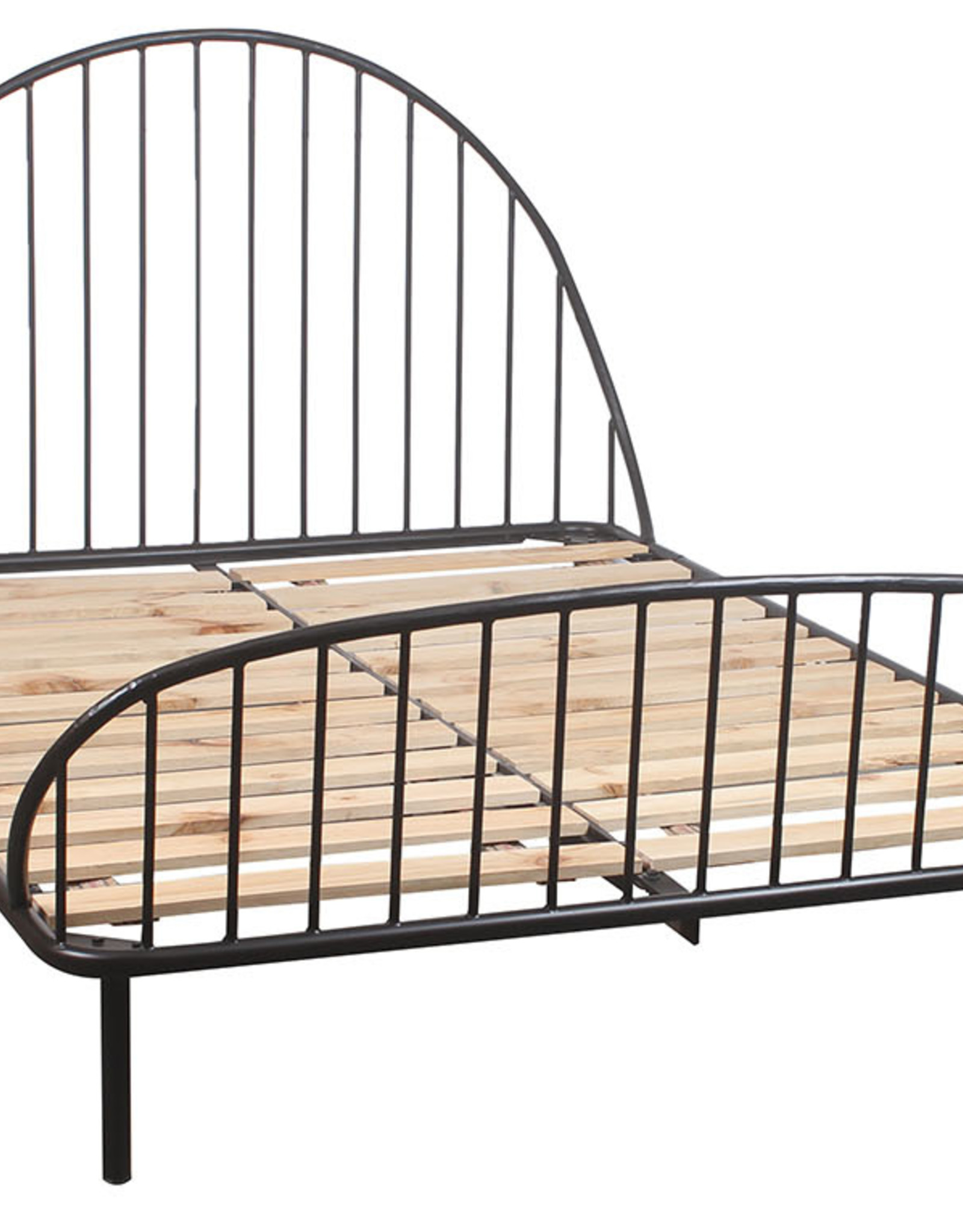 Salt Flat Heath Black  Hand-wrought-Iron Spindle Bed