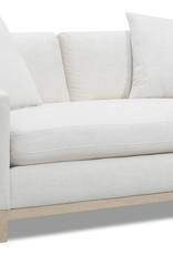 Salt Flat Marlow Linen Love Seat w/ White Oak Frame