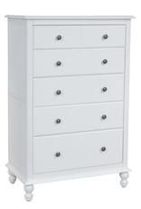 Whitewood Cottage 5 Drawer Chest W/ Bright White Finish