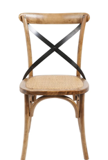 Forty West Designs Brody X-Back Chair - Medium Brown