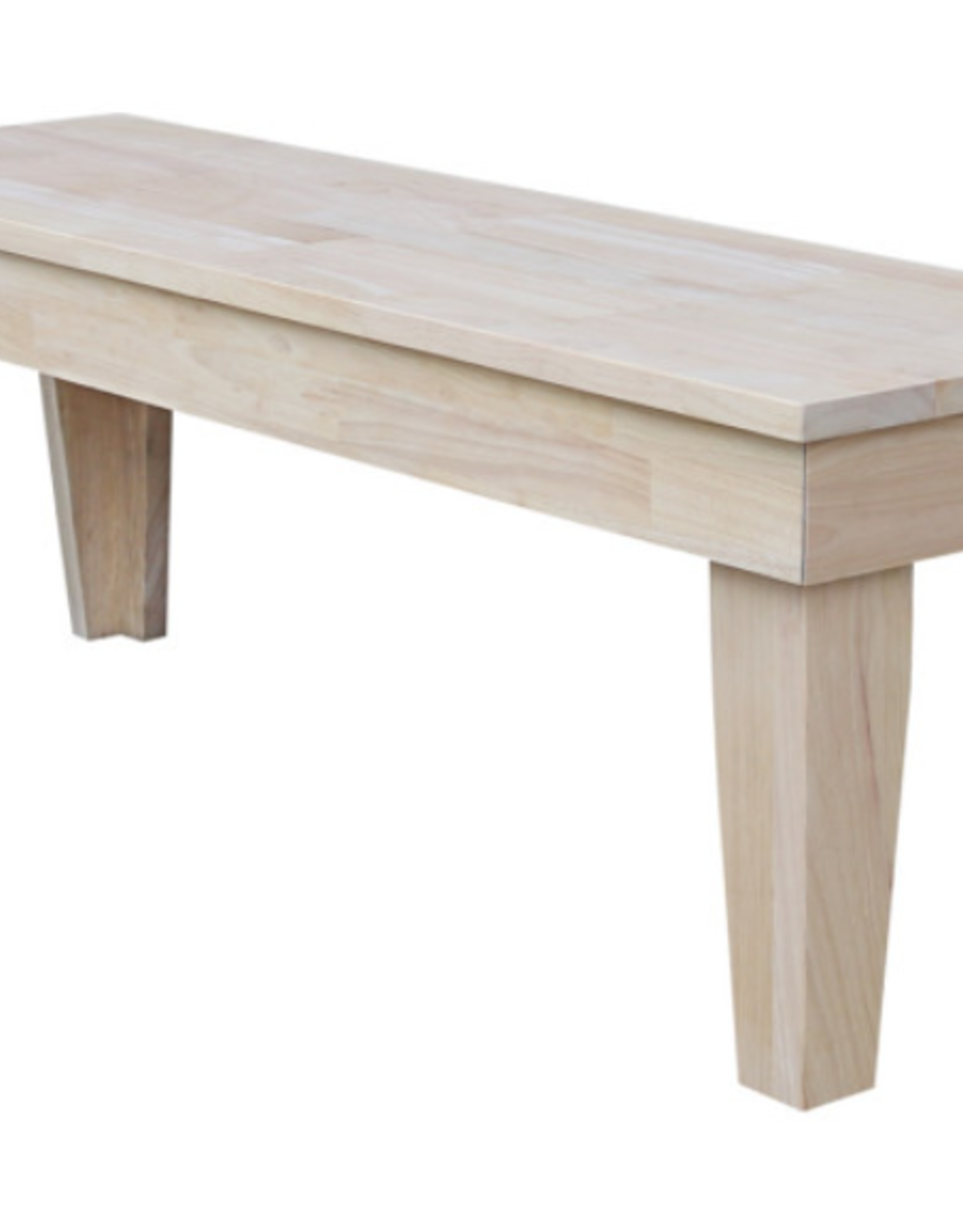 Whitewood Aspen Bench - Unfinished 52"W x 15"D x 18"H