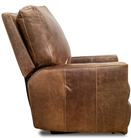 USA Premium Leather Ancient Brown Leather Track Arm Chair