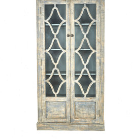 Nest Home Collections Maribelle Cabinet - Antique Blue w/ blue interior