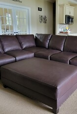 Carolina Custom Furniture Wipelli Leather Custom Sectional (96"L  x 115" D  x 38" Tall)