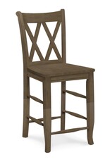 Whitewood Canyon Double-X Counter-Height Stool - W/ Finish