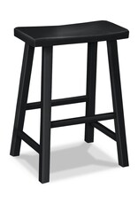 Whitewood Saddle seat Stool  (Specify Color) 24" Counter-Height