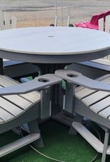 HDM Outdoor 43" Round Maintenance-Free Table (No checkers - Specify Height)