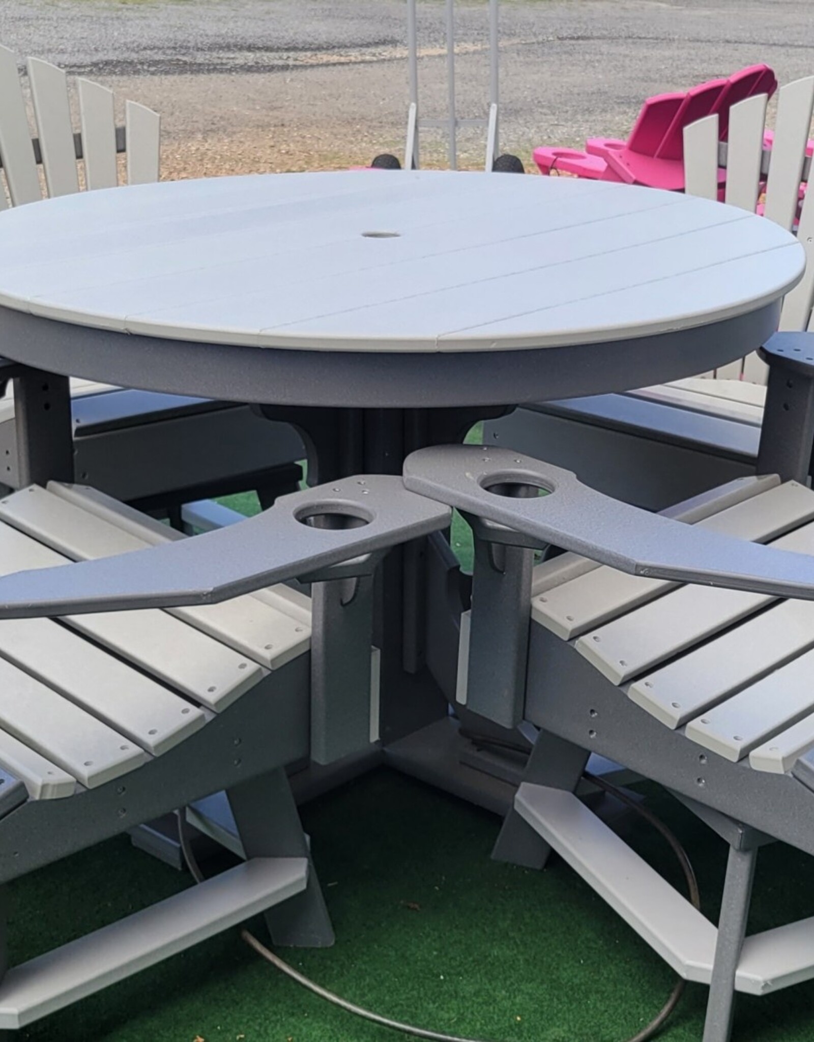 HDM Outdoor 43" Round Maintenance-Free Table (No checkers - Specify Height)