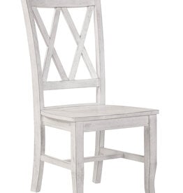 Whitewood Double-X Back Chair 19.5” W x 16.5” D x 41” H (Chalk or Pure White Finish)