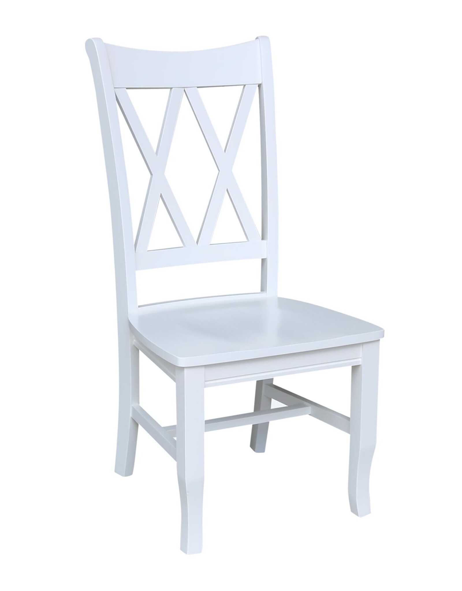 Whitewood Double-X Back Chair 19.5” W x 16.5” D x 41” H (Chalk or Pure White Finish)