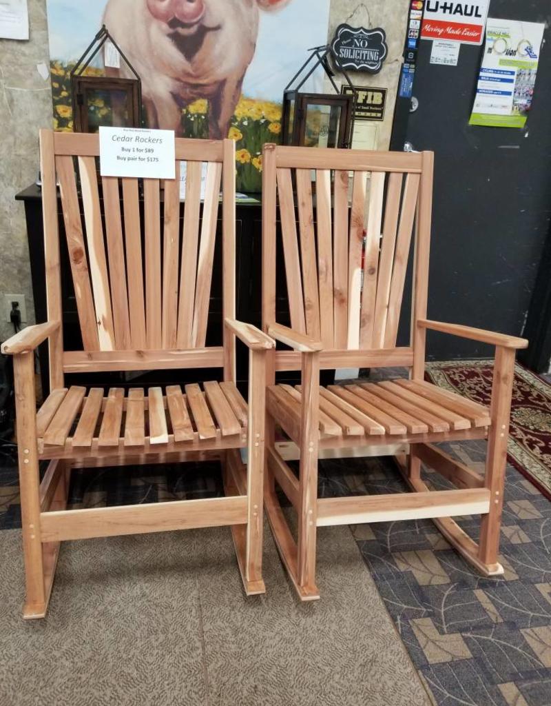 Pair Of Cedar Rockers Rocking Chair Bargain Box And Bunks Pair Of Cedar Rockers Rocking Chair
