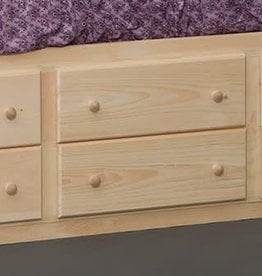 Fighting Creek Captain's Drawers: 6 drawer storage unfinished (6 drawers on 1 side)