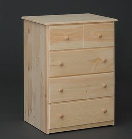 Fighting Creek Pine 4-Drawer Small Chest - Unfinished