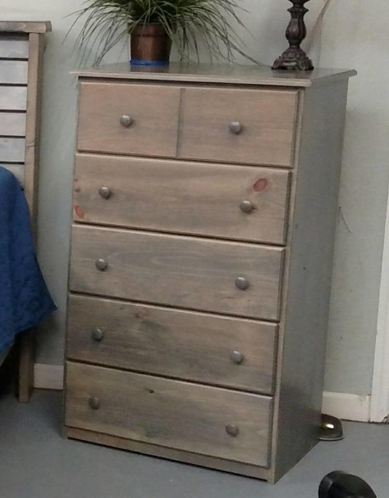 Pine 5 Drawer Small Chest W Stock Finish Bargain Box And Bunks