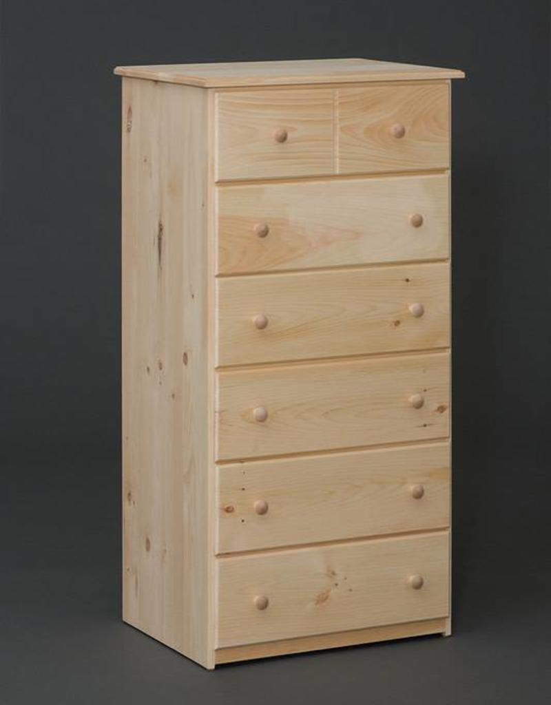 Pine 6 Drawer Chest Unfinished Bargain Box And Bunks