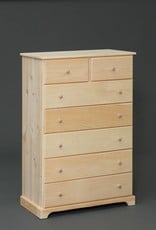 Fighting Creek Valley Pine 7-Drawer Chest - Unfinished