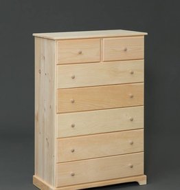 Fighting Creek Pine 7-Drawer Chest - Unfinished