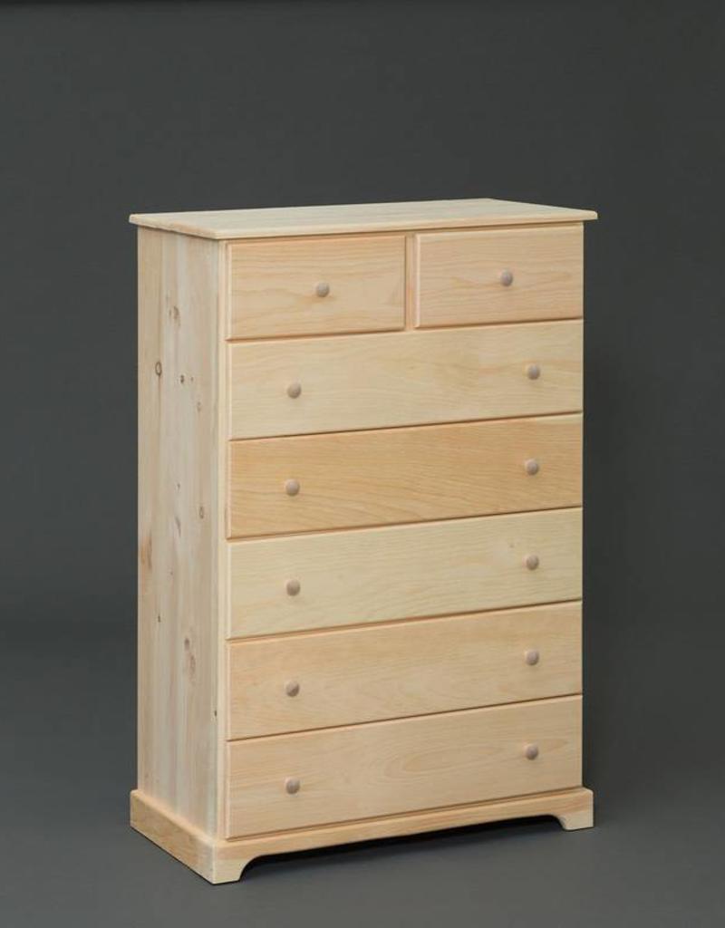 Pine 7 Drawer Chest Unfinished Bargain Box And Bunks